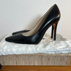 LK Bennett Heels Sz 38 Black Nappa Leather